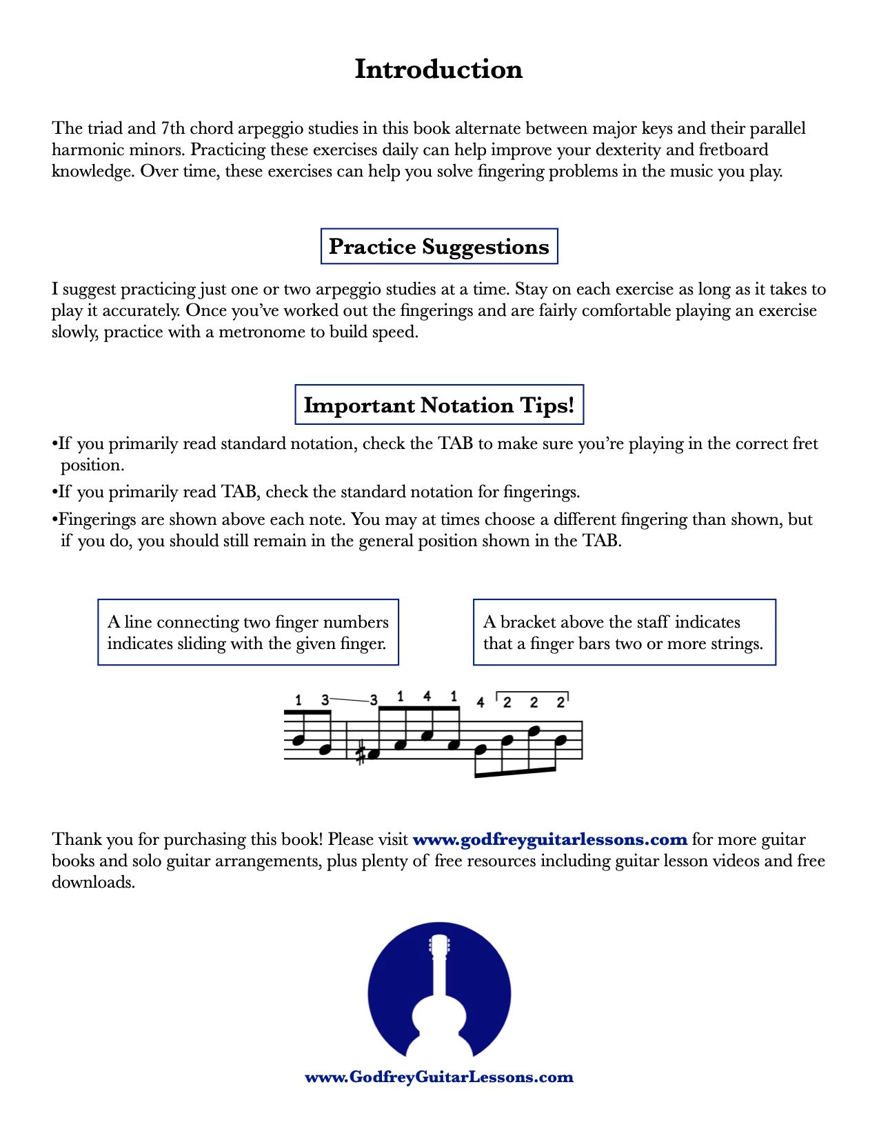 Arpeggio Sequences for Guitar